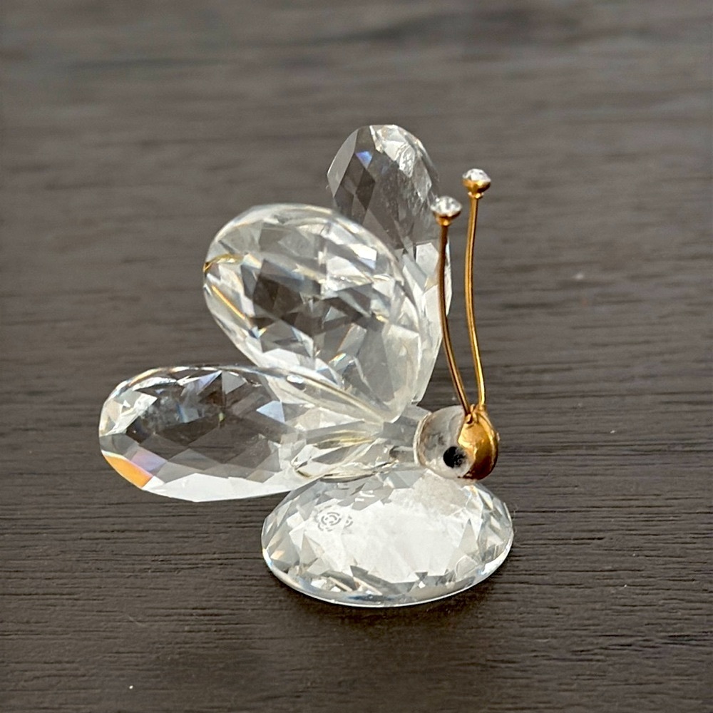 Vintage 90s Swarovski Crystal Miniature Butterfly Figurine Retired.